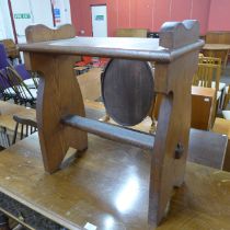 A Victorian pitch pine stool