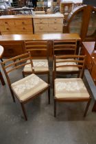 A set of four G-Plan Sierra teak dining chairs