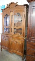 A 19th Century style French Breton pine and beech kitchen dresser