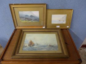 Three assorted horizon oil paintings
