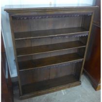 A Victorian Ben Purser & Sons walnut open bookcase