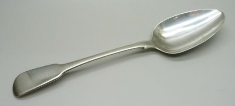 A silver serving spoon, William Bateman I, London 1826, 71g