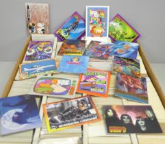 A large collection of over 3000 trade cards from 1970s including Marvel, Disney, Military,