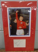 A Bobby Moore autographed display