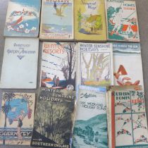 Fifteen Holiday Guides 1930s-1940s, mainly railway publications