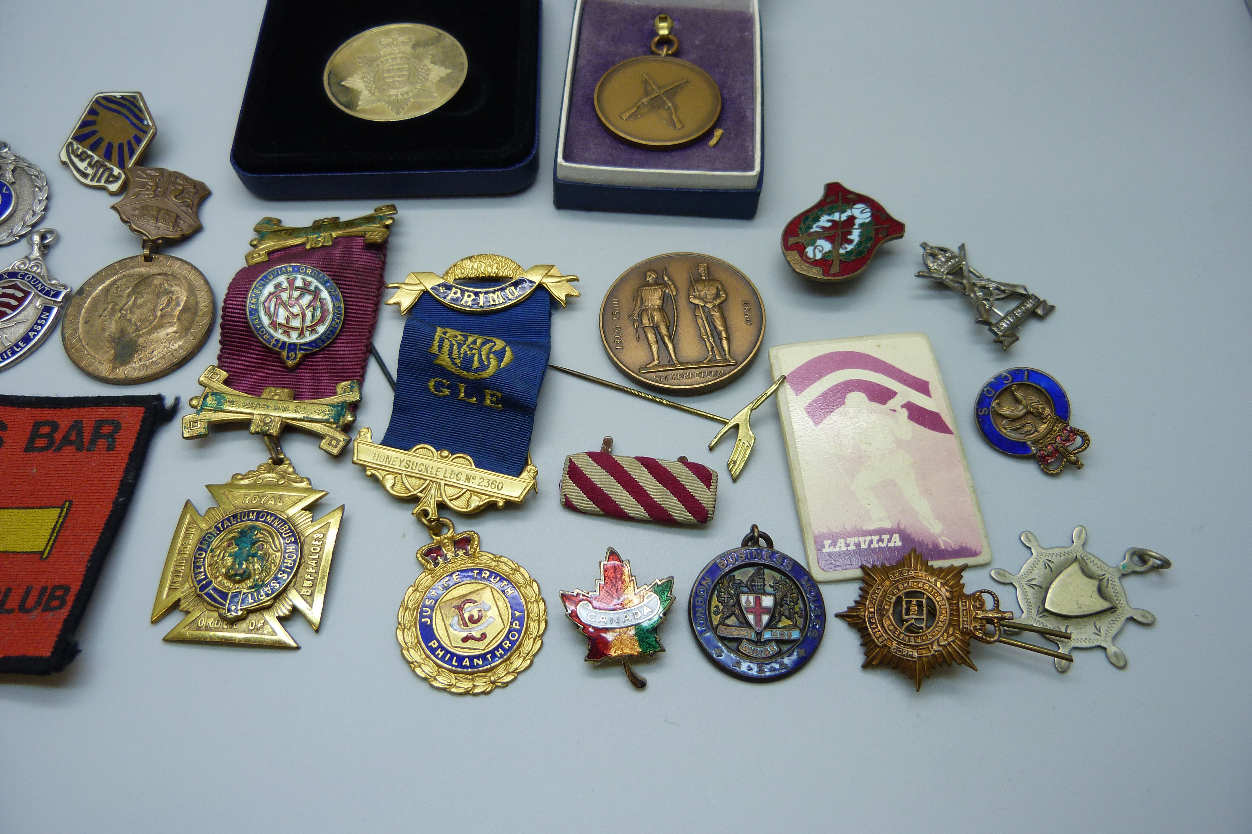 Assorted medallions including rifle clubs and lapel badges, etc. - Image 2 of 4
