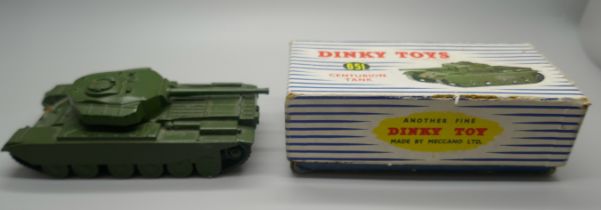 A Dinky Toys 651 Centurion Tank, boxed