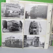 A folder of Tram postcards and photographs, 1930s/40s, Liverpool and surrounding area