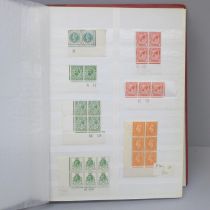 Stamps; a stockbook of GB controls and cylinder blocks, Queen Victoria onwards