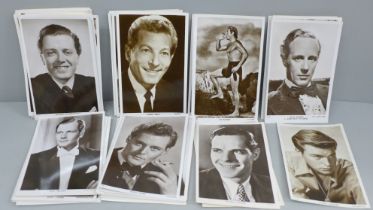 Cinema Picturegoer postcards, actors including Howard from Gone with the Wind, Lancaster, Rooney,