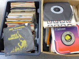 Two boxes of 1960s/70s 7" singles