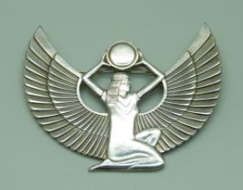 A large Egyptian Revival style brooch, 7cm wide