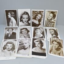 Cinema Picturegoer postcards, actresses, including Withers, Abbie Lane, Loy, Susan Hayward, Betty