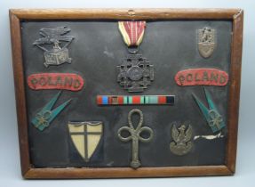 A selection of Polish medals, etc.