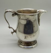 A silver jug, Birmingham 1936, 138g