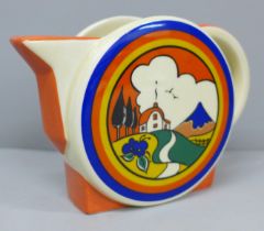 A Moorland Chelsea Works Burslem Art Deco jug, 9.5cm