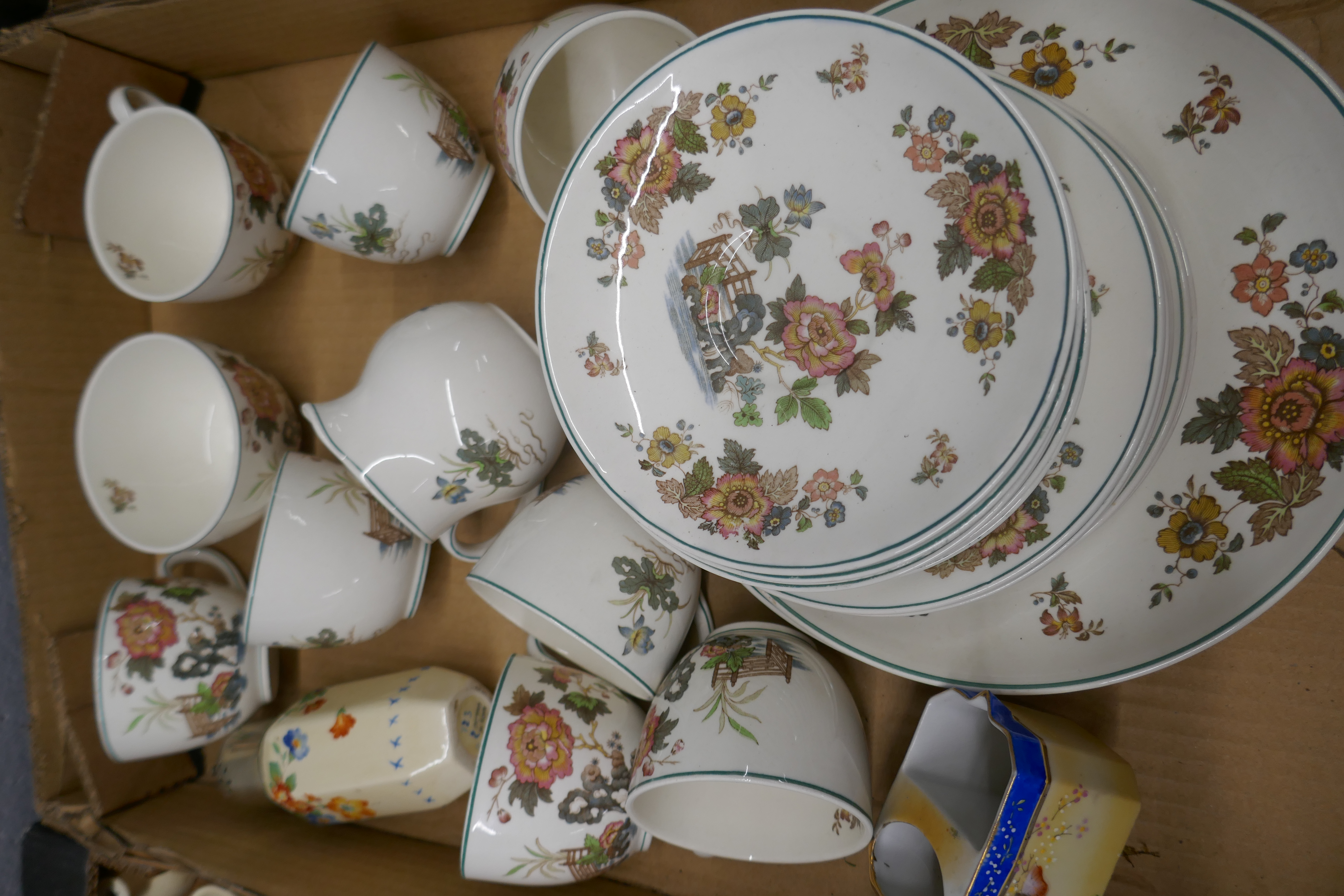 Four boxes of mixed china and glass, technical drawings, etc. **PLEASE NOTE THIS LOT IS NOT ELIGIBLE - Image 2 of 5