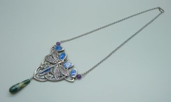 A large Art Nouveau style necklet