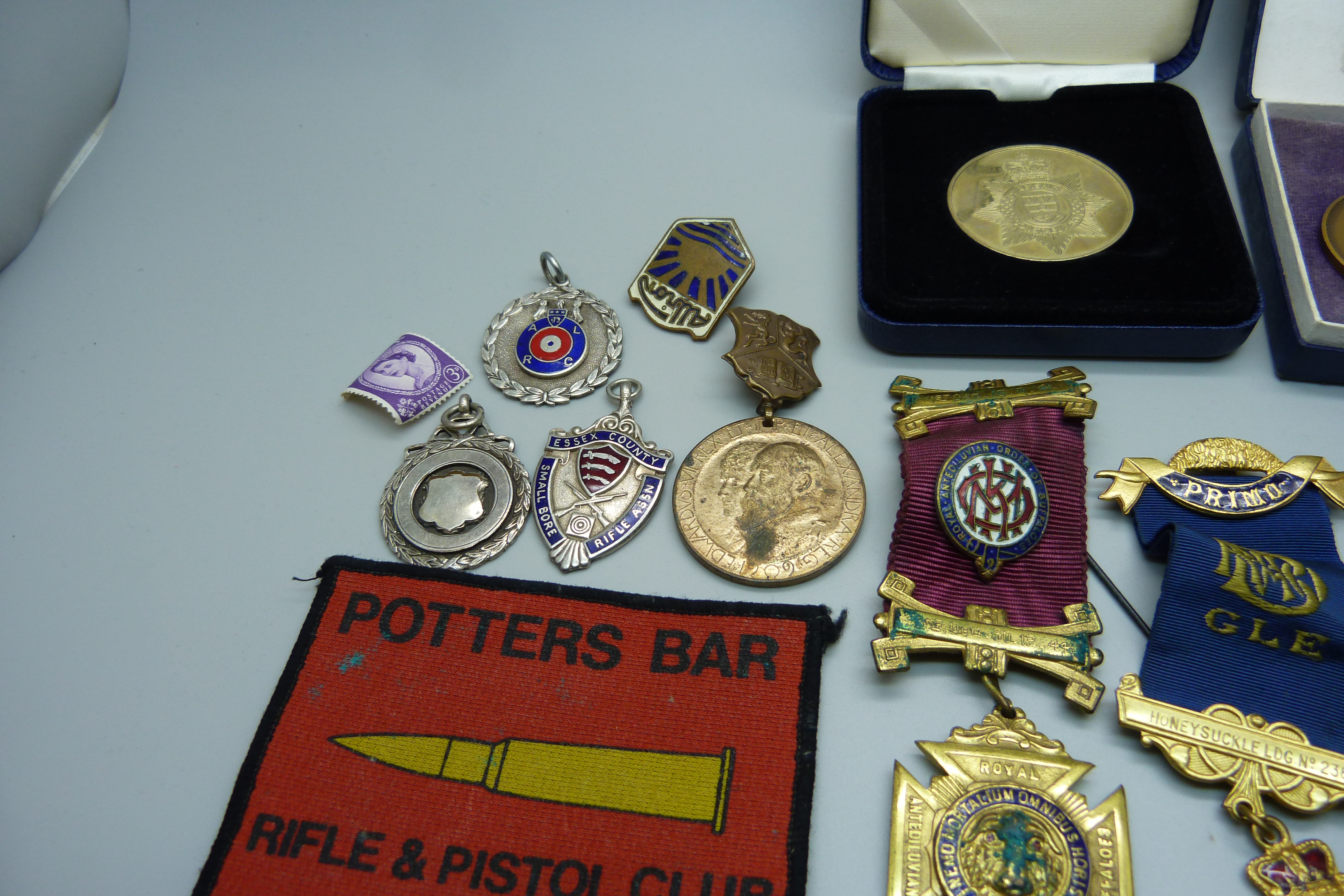 Assorted medallions including rifle clubs and lapel badges, etc. - Image 4 of 4