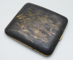 A 20th Century Japanese Damascene cigarette case