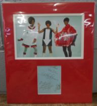 A Martha Reeves and the Vandellas autographed display