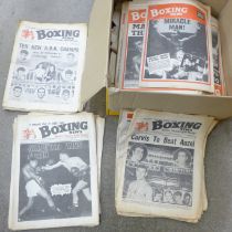 A box of 1960s/70s boxing newspapers