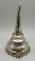 A William IV silver wine funnel, London 1833, 91g