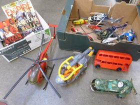 A collection of model helicopters including The A Team helicopter and others **PLEASE NOTE THIS