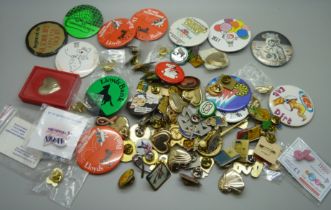 Over 100 pins and badges