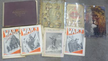 A collection of The War Illustrated magazines, Lumar jigsaw puzzle, The Bridal of Triernian by Sir