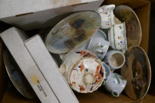 Twenty-seven collectors plates and a box of mixed china **PLEASE NOTE THIS LOT IS NOT ELIGIBLE FOR