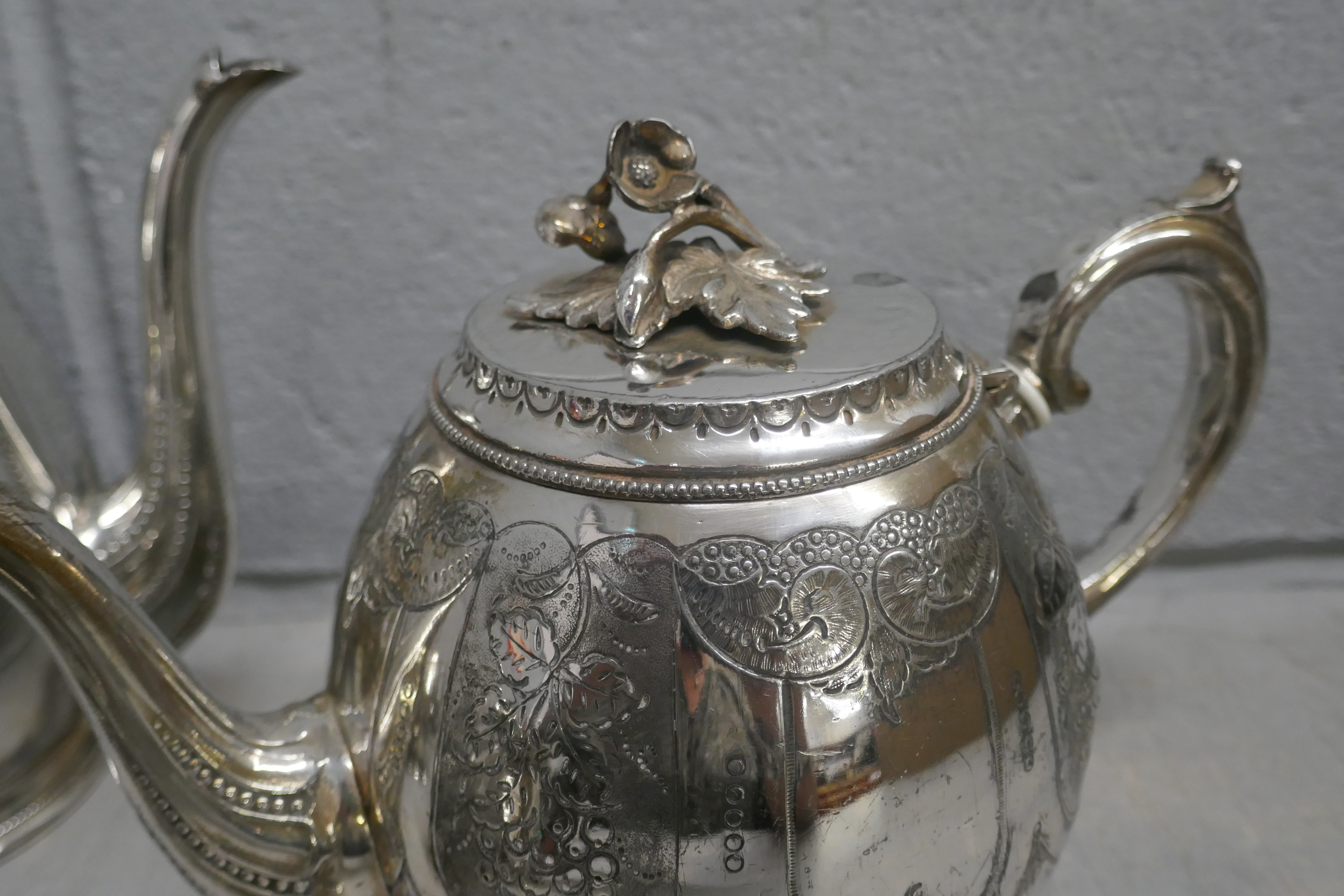 A four piece silver plated tea service **PLEASE NOTE THIS LOT IS NOT ELIGIBLE FOR POSTING AND - Image 3 of 4