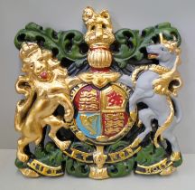 A wall hanging coat of arms