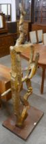 A large Surrealist style gilt bronze abstract sculpture