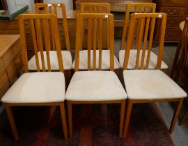 A set of six Morris of Glasgow teak dining chairs