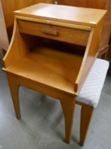 A Chippy Heath teak telephone table