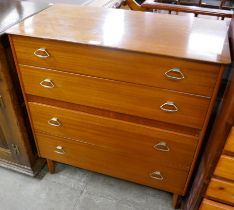 A Lebus teak chest of drawers