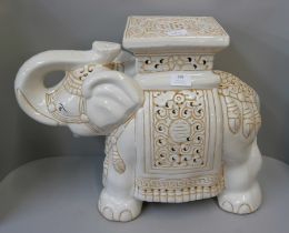 A large pottery elephant