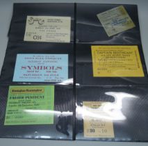 A collection of 14 ticket stubs including Traffic, Zappa, Fleetwood Mac, Roxy Music, Captain
