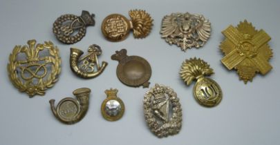 Victorian British Army cap badges