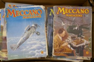 A box of 1930s/40s Meccano magazines **PLEASE NOTE THIS LOT IS NOT ELIGIBLE FOR POSTING AND