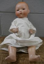 A 1920s German Armand Marseille doll, 341 Dream Baby with closed mouth, 44cm