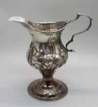 A Georgian silver jug, London 1783, 74g