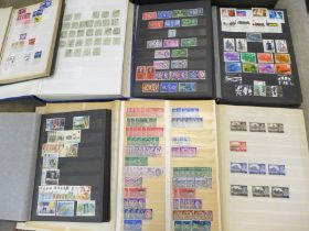 Seven albums of used stamps