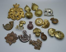 Victorian British Army regimental badges