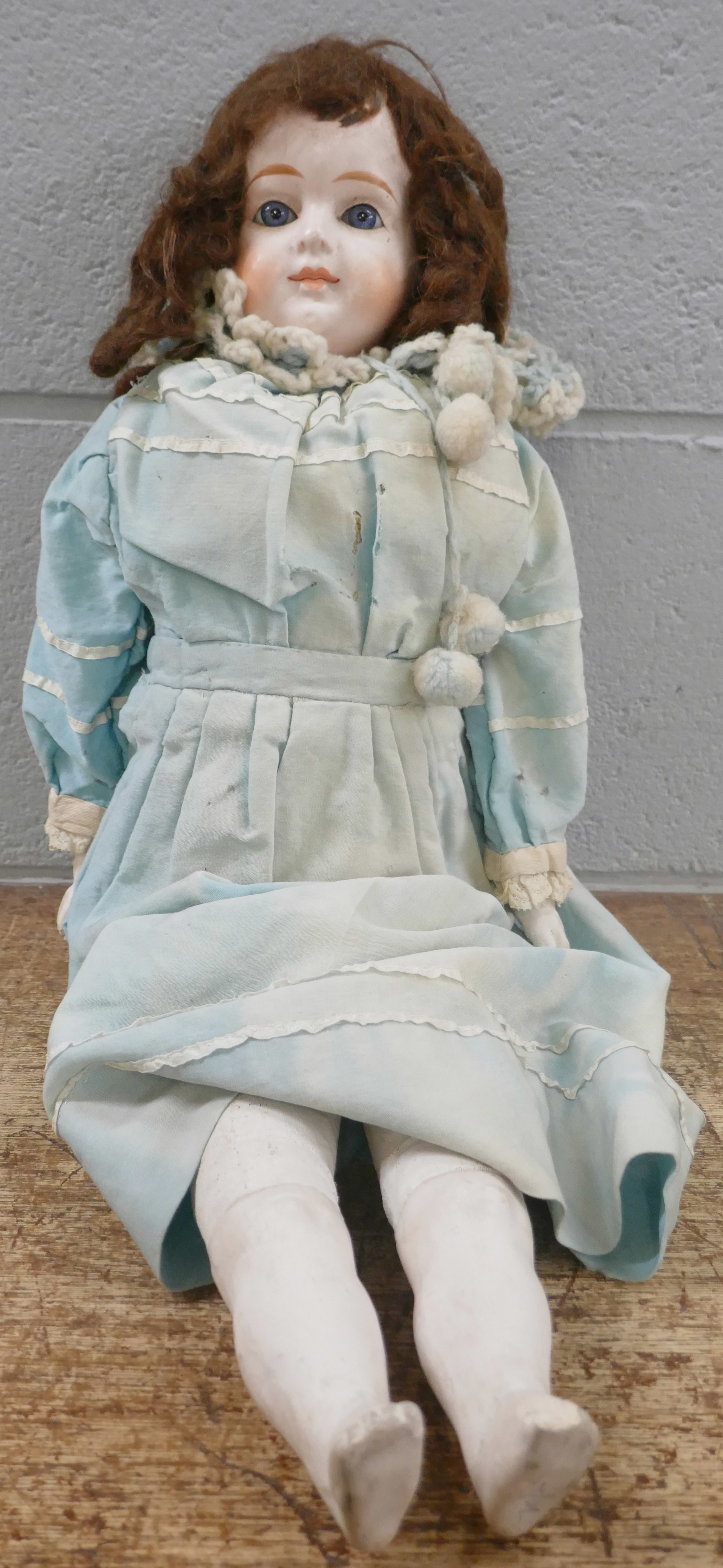 Two dolls; a Victorian composition doll and a wax over composition doll, 49cm/60cm - Image 5 of 8