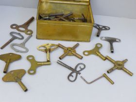 A collection of over thirty clock and carriage clock keys