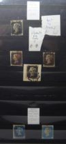 Stamps; Great Britain stock book with a fine assembly of Queen Victoria used stamps from 1840, 1d