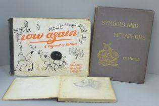 Books; 'Symbols and Metaphors' Cynicus, published 1882 with hand coloured illustrations, 'Low