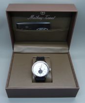 A gentleman's Mathey-Tissot wristwatch, boxed with paperwork